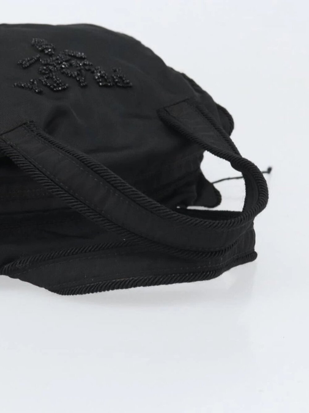 PRADA Hand Bag Nylon Black Gold Auth bs33258 - Picture 7 of 16